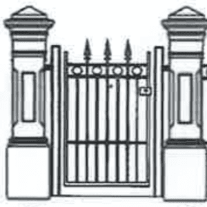 Oakdale Circle Gate with Spears